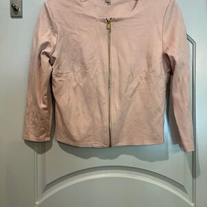 Philosophy Blush Pink with gold zipper cropped style jacket. GUC!